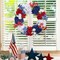 16" Patriotic Silk Hydrangea Wreath - Red, White, and Blue Americana Decor for Front Door - All-Weather Artificial Floral Wreath with Green Leaves for Memorial Day and 4th of July